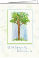 With Sympathy From Both of Us Watercolor Illustration card