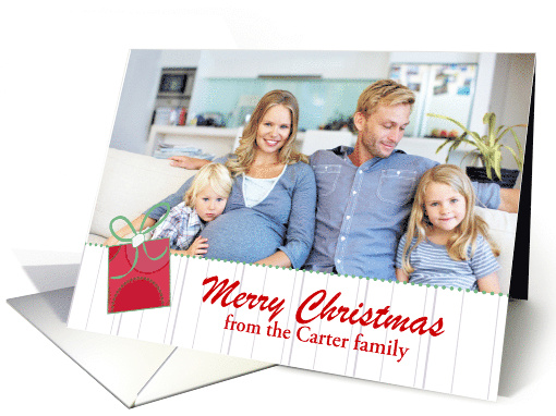 Merry Christmas Presents Photo Card Custom Name card (1126814)