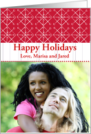 Merry Christmas Holiday Snowflakes Custom Photo Card