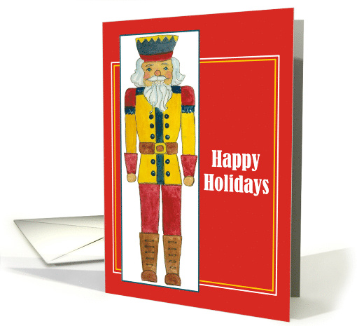 Happy Holidays Nutcracker Red Christmas Business card (1127452)