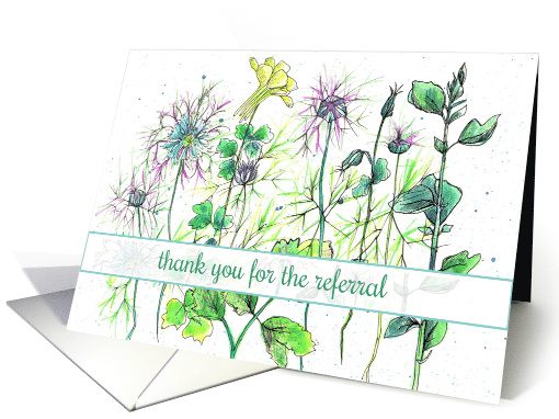 Thank You For The Referral Business Wildflowers card (1132936)