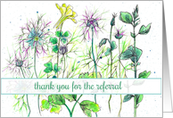 Thank You For The Referral Business Wildflowers card
