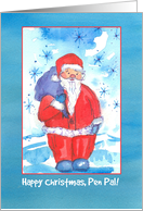 Merry Christmas Pen Pal Santa Claus card