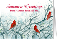 Merry Christmas Custom Card Cardinal Birds Winter Trees card