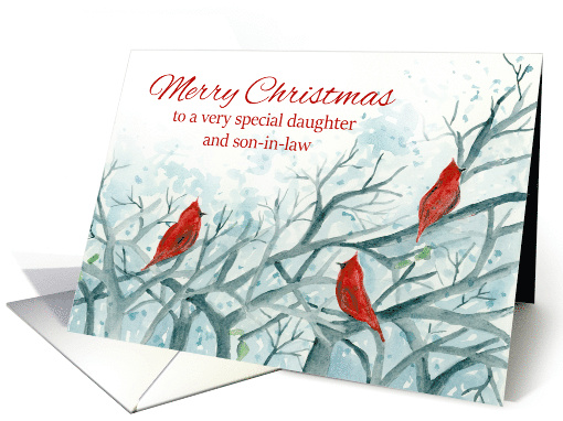 Merry Christmas Daughter and Son in Law Cardinal Birds... (1140126)
