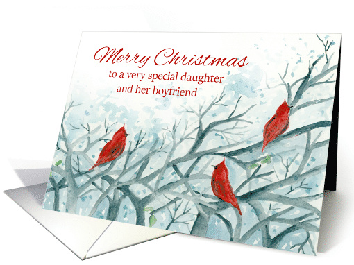 Merry Christmas Daughter and Boyfriend Cardinal Birds... (1140640)