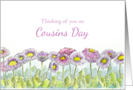 Cousins Day Thinking of You English Daisy Flower Garden card
