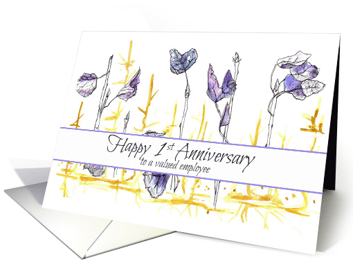 Happy First Anniversary Employee Business card (1146654)