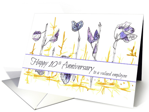 Happy Tenth Anniversary Employee Business card (1146660)