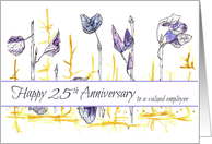 Happy 25th Anniversary Employee Business card