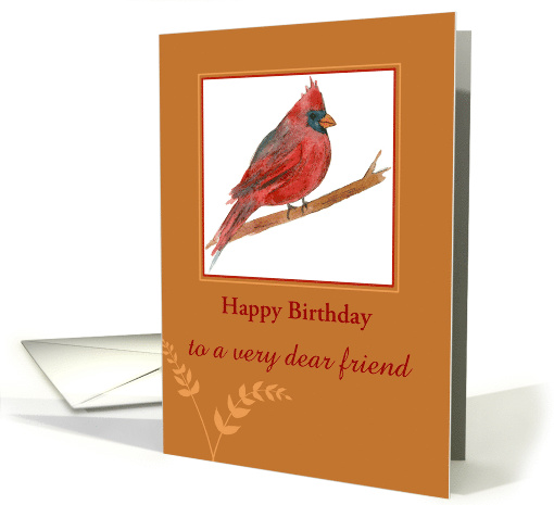 Happy Birthday Custom Name Red Cardinal card (1152034)
