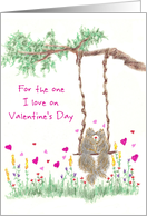 For the one I love on Valentine’s Day Squirrel card