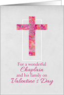 Happy Valentine’s Day Chaplain and Family Watercolor Floral Cross card