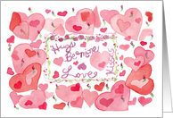 Happy Valentines Day Be Mine Watercolor Heart Candy card