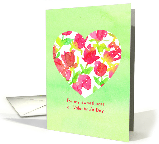 For My Sweetheart on Valentine's Day Rosebuds card (115769)