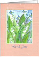 Thank You Blank Card Lily of the Valley Blank card