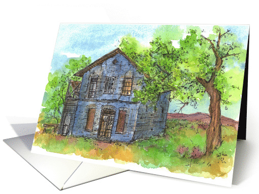 Thank You Vintage House Mountain Landscape card (1175516)