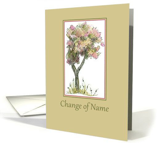 Change of Name Announcement Autumn Tree card (1184668)