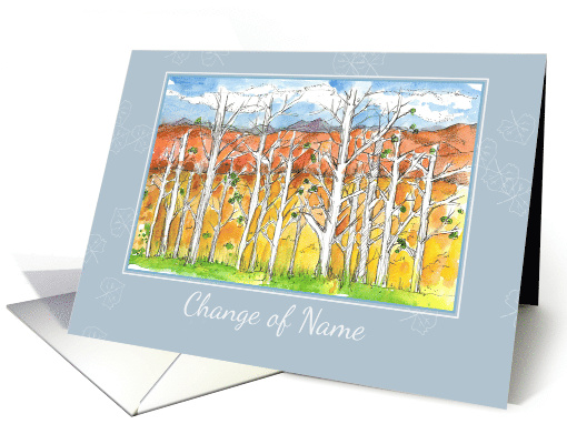Change of Name Announcement Mountain Aspens card (1184690)