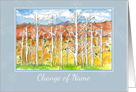 Change of Name Announcement Mountain Aspens card