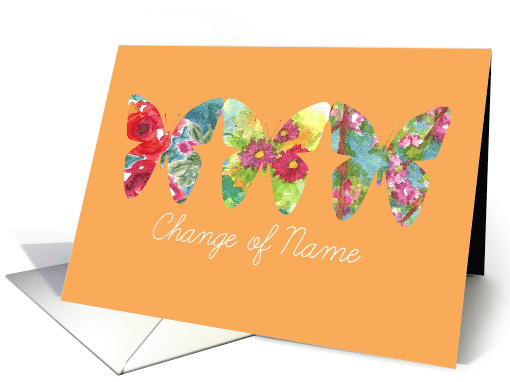 Change of Name Announcement Butterflies card (1184714)