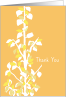 Business Thank You Tree Drawing Orange card