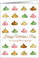 Happy Valentine’s Day Employee Candy Watercolor Illustration card