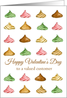 Happy Valentine’s Day Customer Candy Watercolor Illustration card