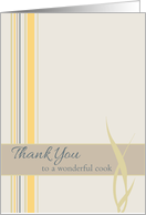 Thank You Cook Yellow Stripes card