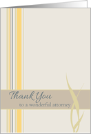Thank You Attorney Yellow Stripes card