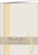 Thank You Physical Therapist Yellow Stripes card