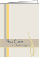 Thank You Priest Yellow Stripes card