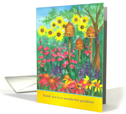 Thank You Wonderful Gardener Honey Bees card (1197816)