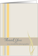 Thank You Photographer Yellow Stripes card