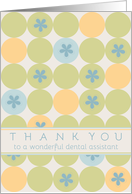 Thank You Dental Assistant Blue Flower Dots card