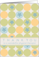 Thank You Physical Therapist Blue Flower Dots card