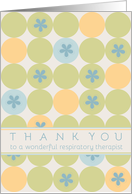 Thank You Respiratory Therapist Blue Flower Dots card
