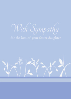 With Sympathy Loss of Foster Daughter White Plant Art