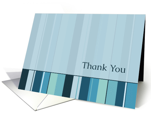 Business Thank You Indigo Blue Stripes card (1220288)
