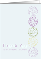 Thank You Volunteer Daisy Purple Flowers card
