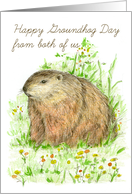 Happy Groundhog Day From Both of Us Animal card