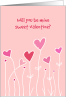 Will You Be Mine Sweet Valentine card