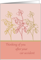 Thinking of you after car accident get well soon card