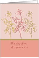 Thinking of you after injury get well soon card