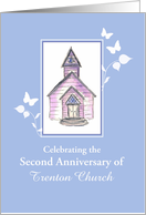 Custom Church Anniversary Invitation Watercolor Art card