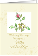 Wedding Congratulations Father and Wife Watercolor Art card