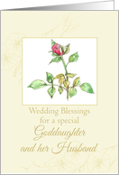 Wedding Congratulations Goddaughter and Husband Watercolor Art card
