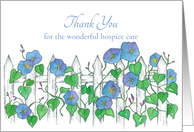 Thank You For Hospice Care Morning Glory Flowers card