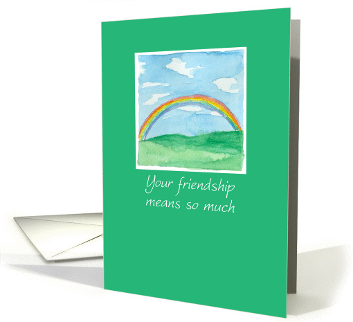 Rainbow Friendship Rainbow Hills Watercolor Art card (1269302)