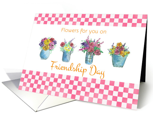 Friendship Day Flower Bouquet Watercolor Art card (1271222)